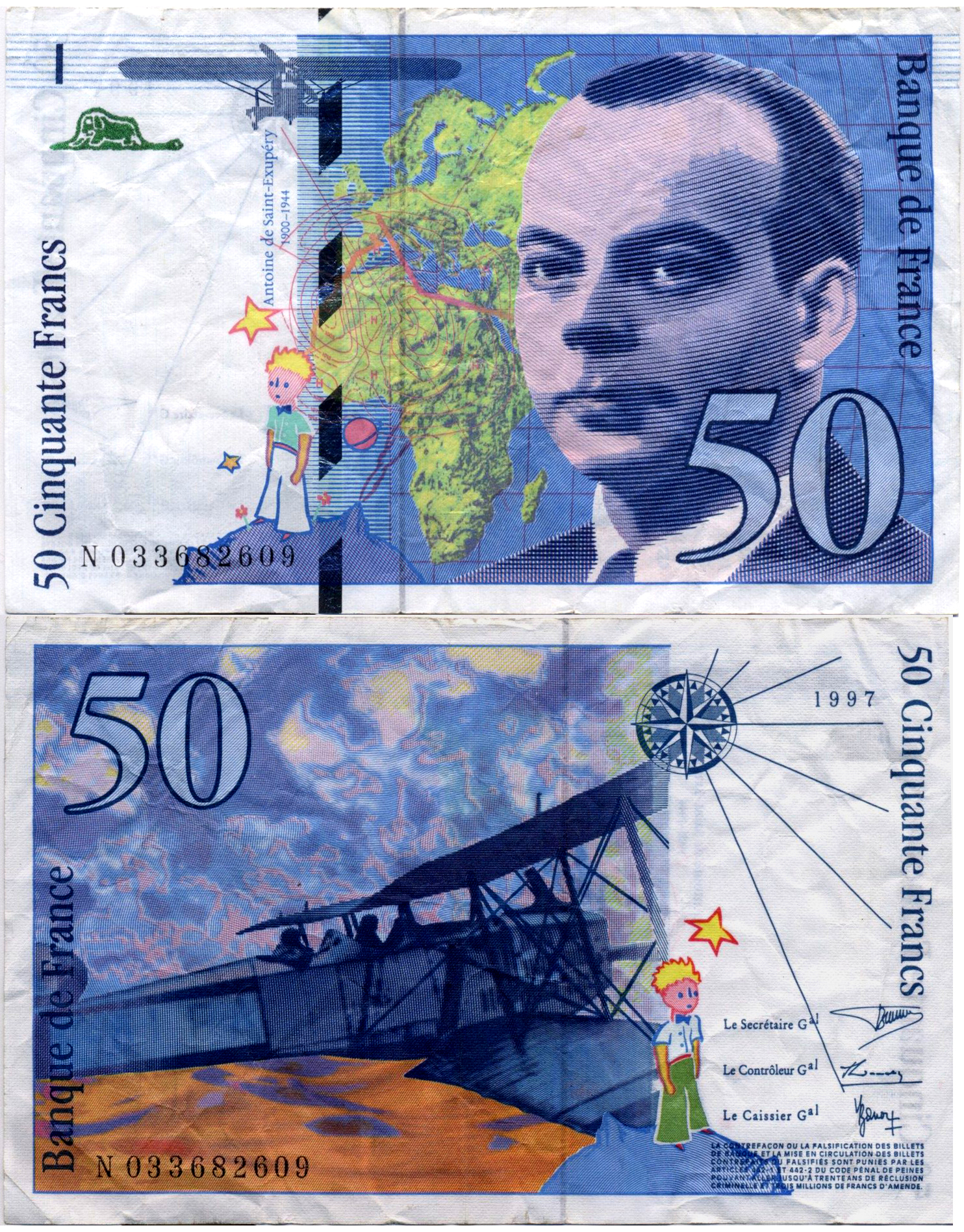 bancnota 50 franci 1997